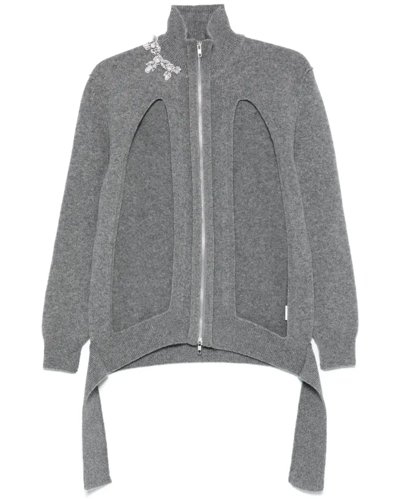 Simone Rocha Cardigan mit Cut-Outs - Grau Grau