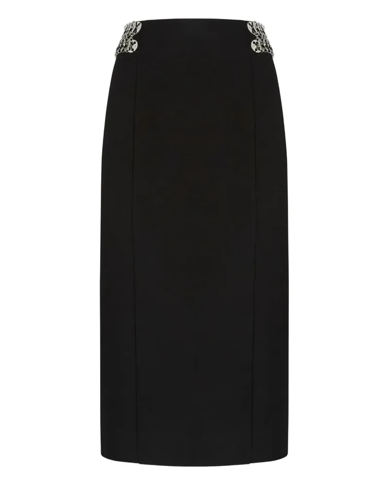 Pinko Bleistiftrock mit Kette - Schwarz Schwarz
