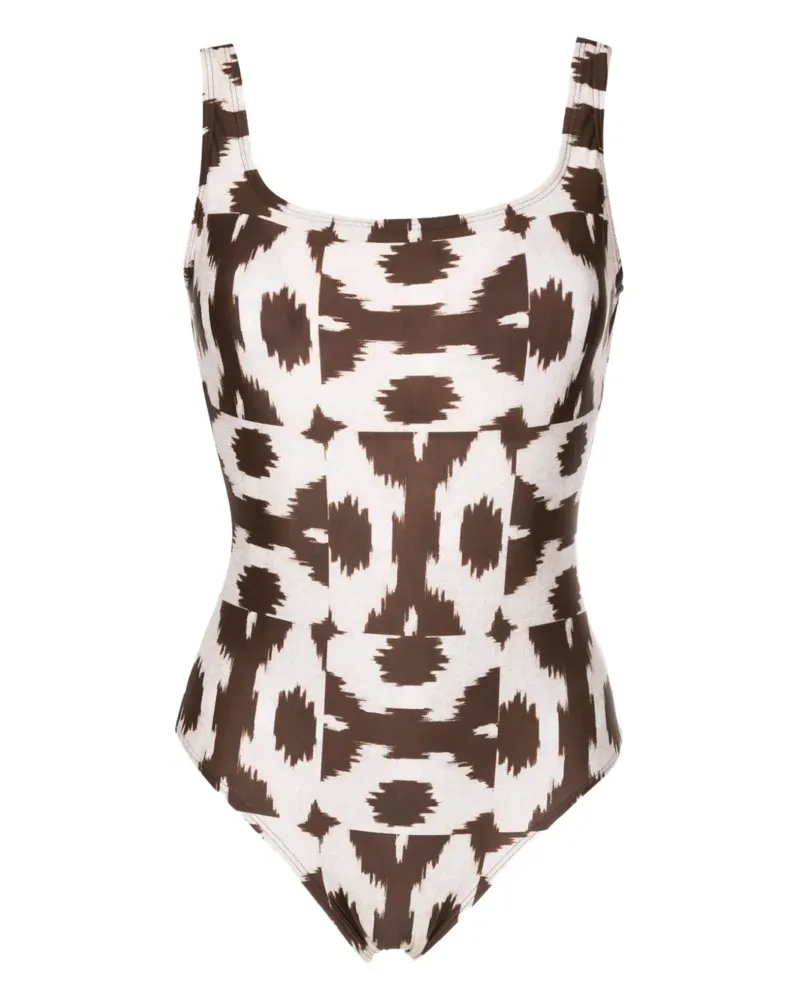 Lenny Niemeyer ikat patchwork swimsuit - Weiß Weiß