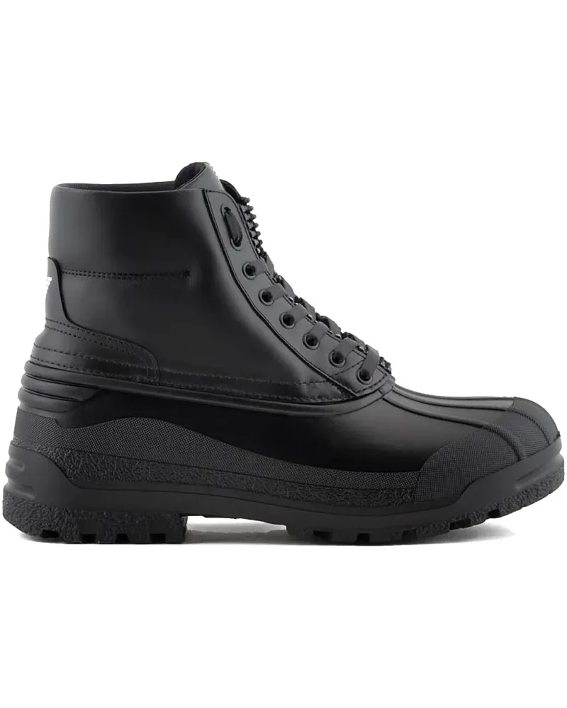 Emporio Armani Stiefel mit Schnürung - Schwarz Schwarz