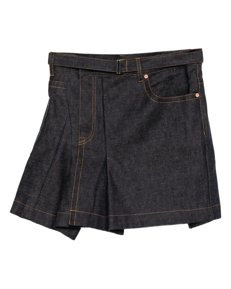 Sacai Jeansrock in A-Linie - Blau Blau