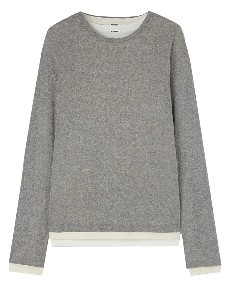 Jil Sander Langarmshirt im Layering-Look - Grau Grau
