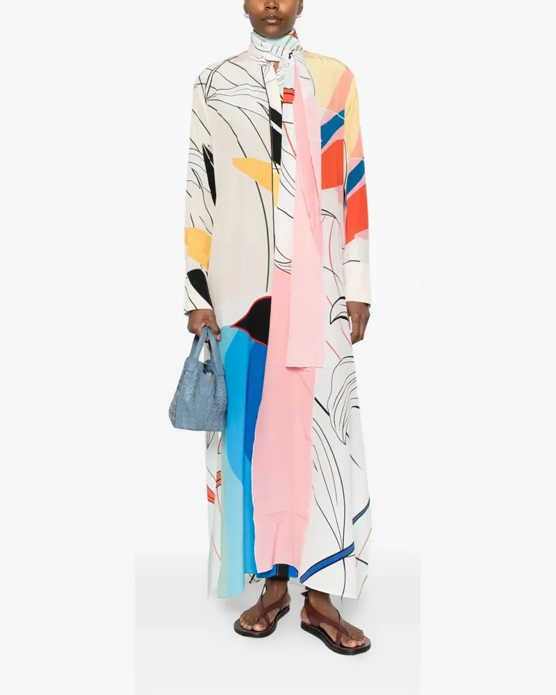 For Restless Sleepers printed maxi dress - Weiß Weiß