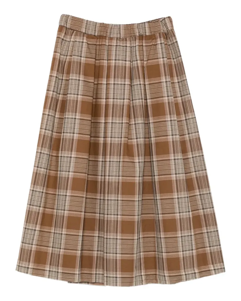 Pennyblack check-pattern pleated midi skirt - Braun Braun