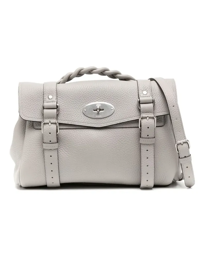 Mulberry Schultertasche aus strukturiertem Leder - Grau Grau