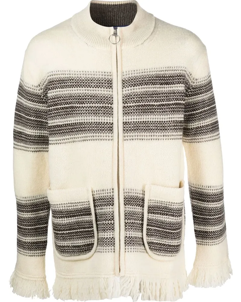 Junya Watanabe Gestreifter Cardigan - Nude Nude