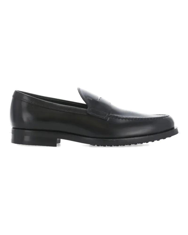 TOD'S embossed leather loafers - Schwarz Schwarz