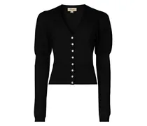 Cardigan mit Puffärmel - Schwarz