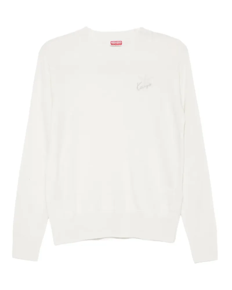 Kenzo Pullover mit Logo-Stickerei - Weiß Weiß