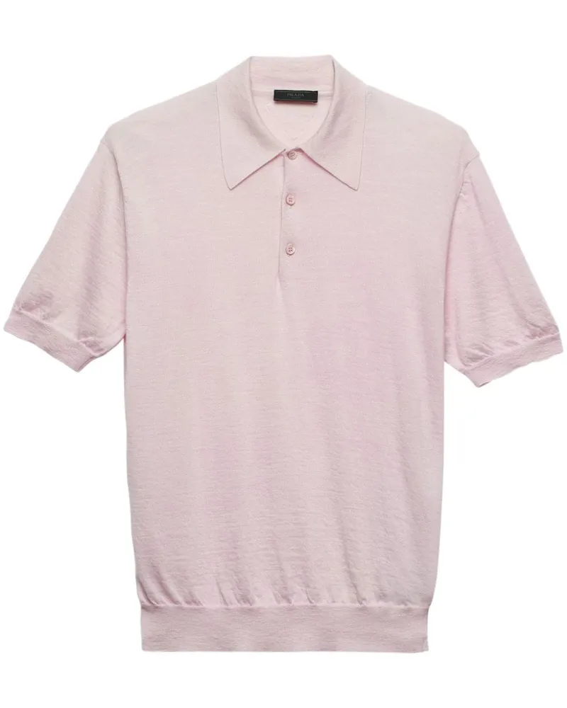 Prada Poloshirt aus Kaschmir Rosa