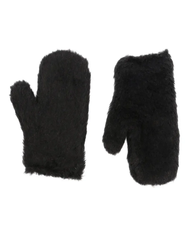 Max Mara Fäustlinge aus Alpaka- und Wolle - Schwarz Schwarz