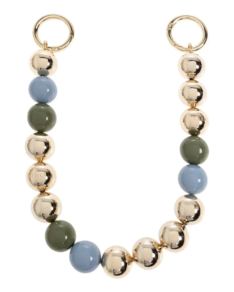 Furla engraved-logo bag handle - Gold Gold