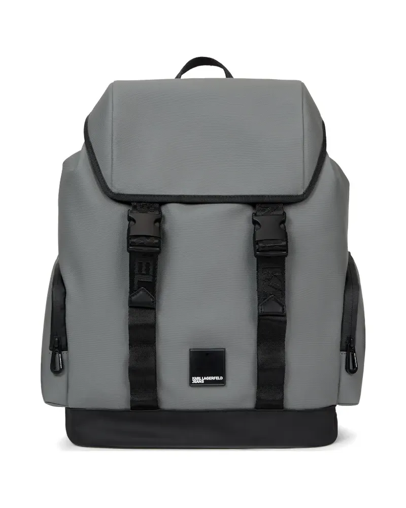 Karl Lagerfeld Venture buckle-strap backpack - Grau Grau
