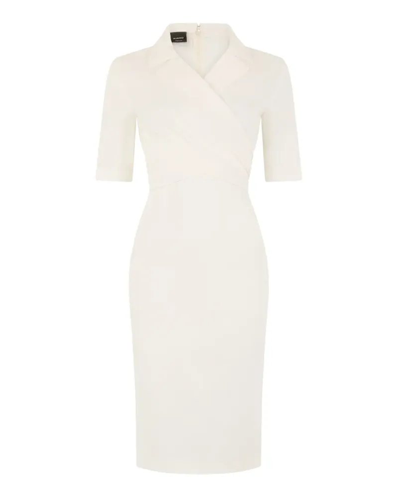 Pinko wrap-style notched-lapels midi dress - Weiß Weiß