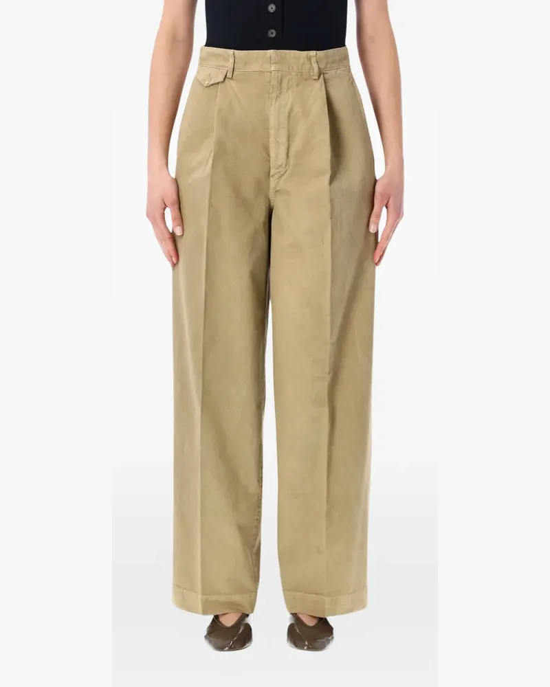 AURALEE belt-loops trousers - Nude Nude