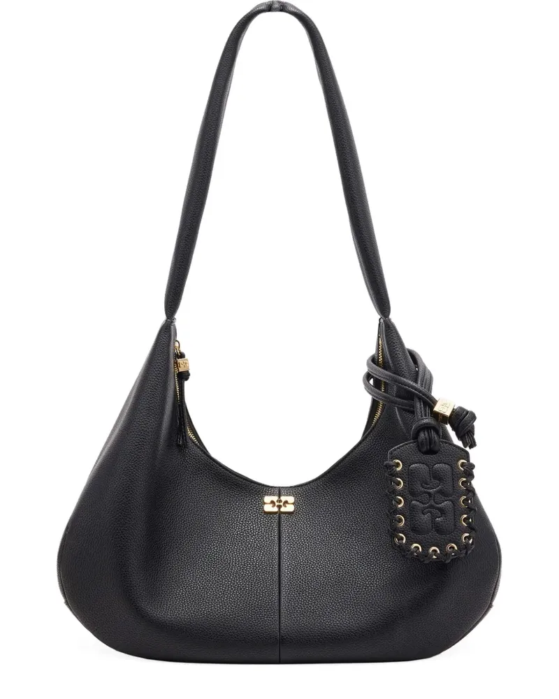 Ganni Mittelgroße Handtasche - Schwarz Schwarz