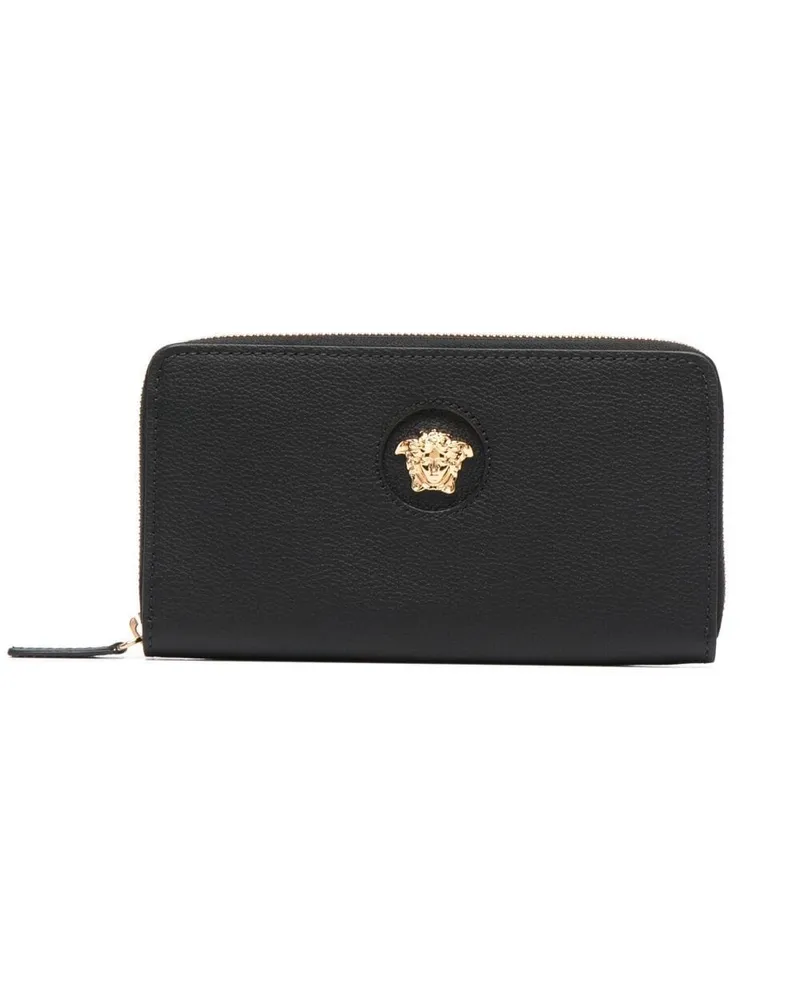 Versace La Medusa leather wallet Schwarz