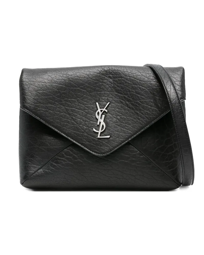 Saint Laurent Schultertasche mit Logo-Schild - Schwarz Schwarz