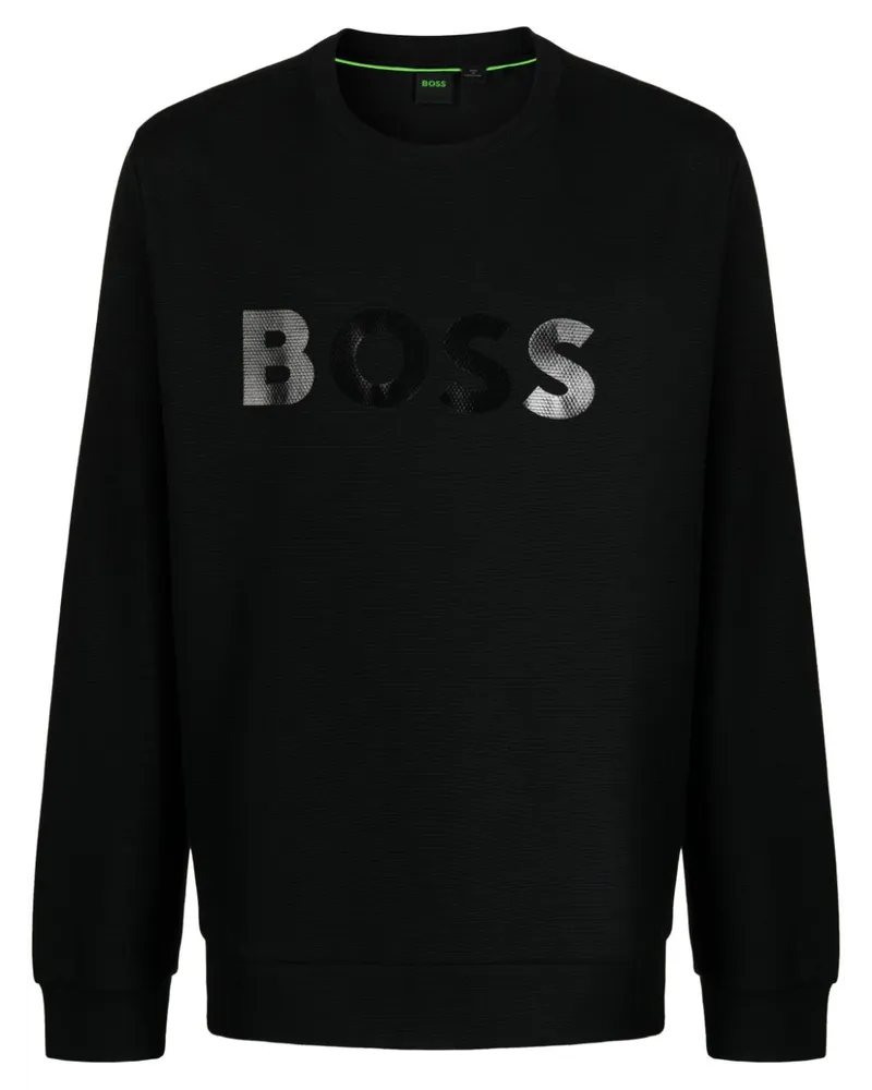 HUGO BOSS Sweatshirt mit Spiegel-Effekt - Schwarz Schwarz