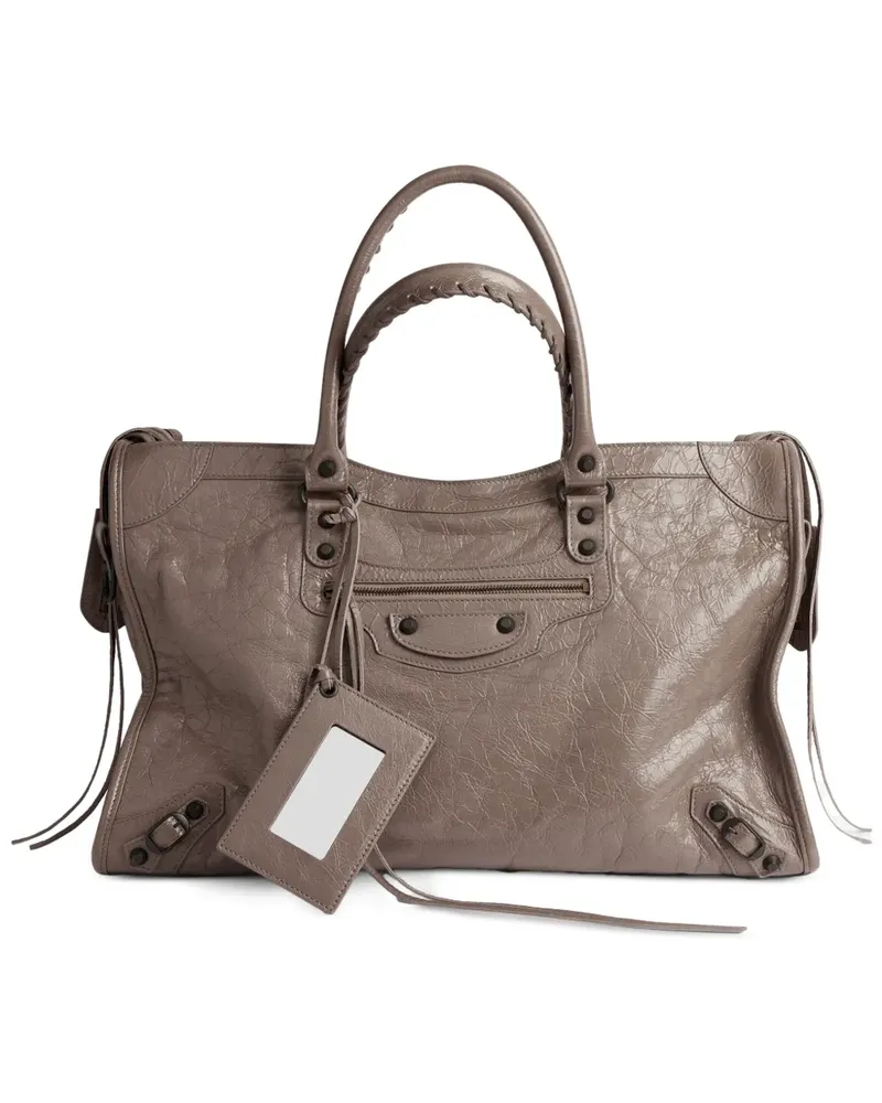 Balenciaga large Le City shoulder bag - Nude Nude