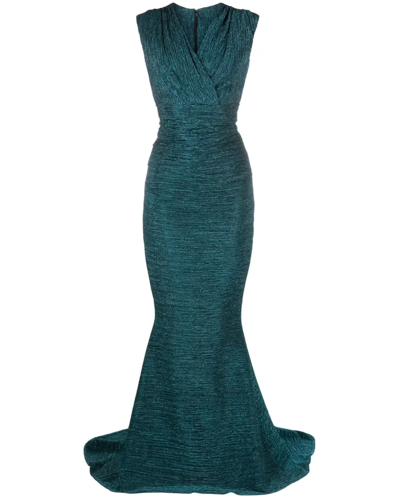 Talbot Runhof Minikleid mit Glitter - Grün Grün