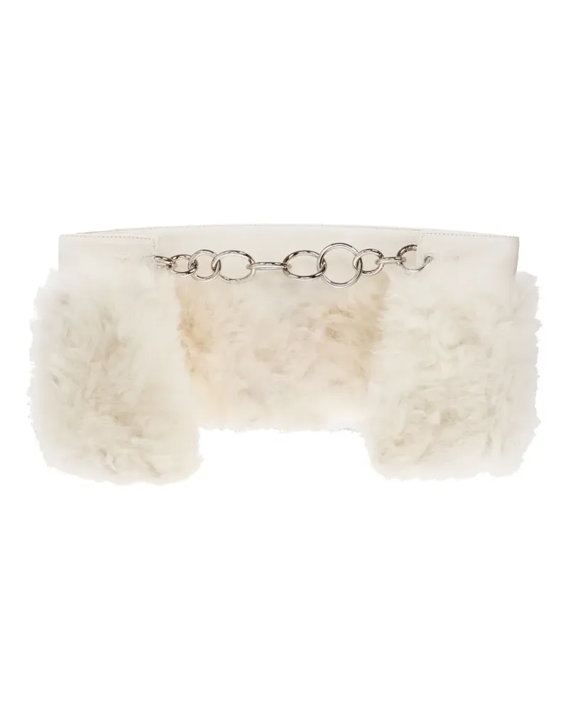 Jil Sander fur chain scarf - Nude Nude