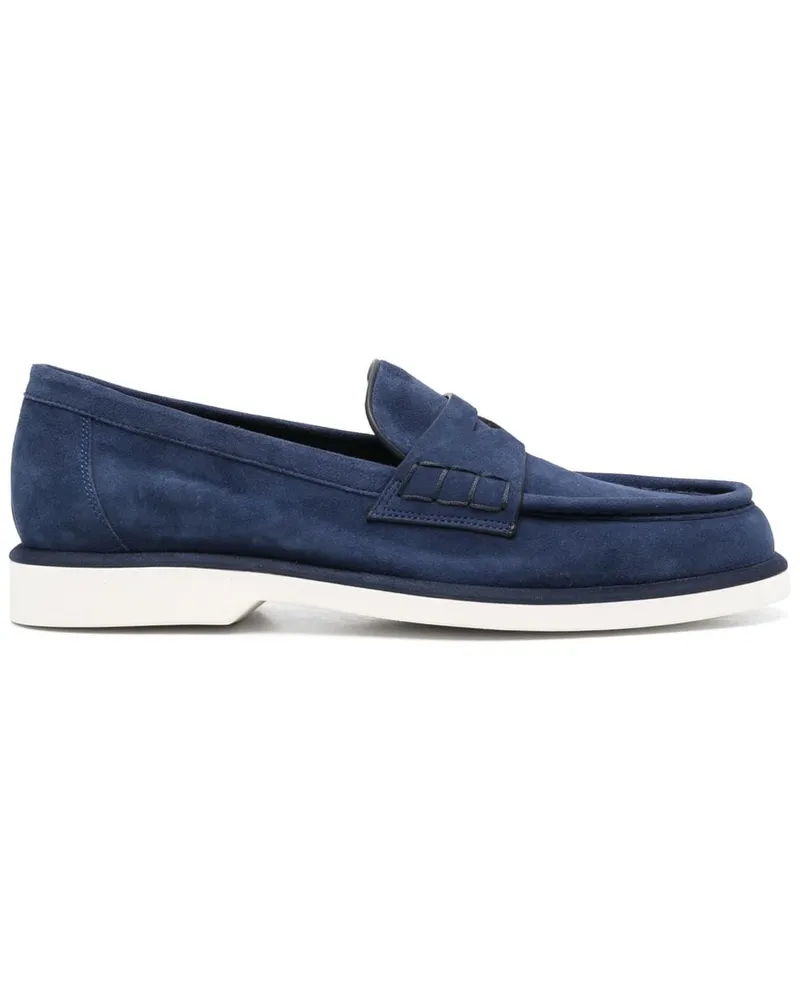 Santoni Loafer mit mandelförmiger Kappe - Blau Blau