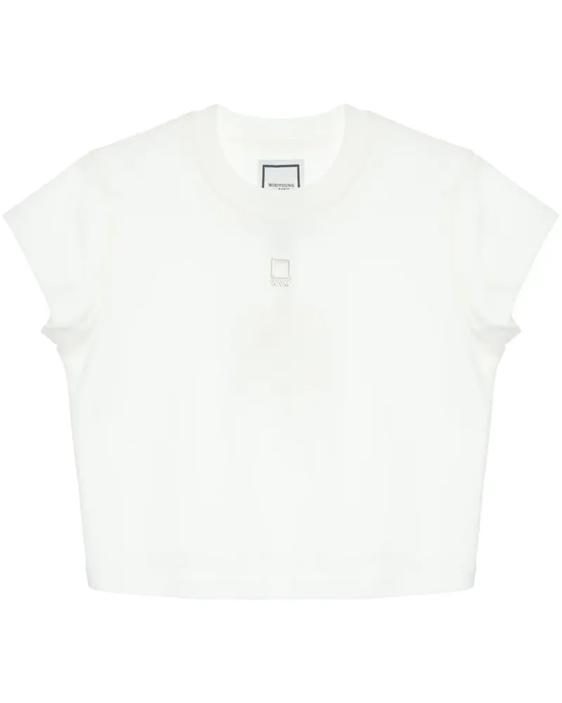 Wooyoungmi Cropped-Hemd mit Logo - Weiß Weiß
