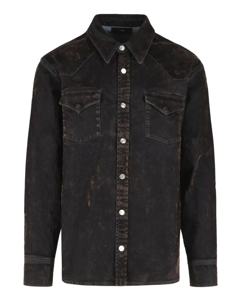 Amiri Langärmeliges Jeanshemd - Braun Braun