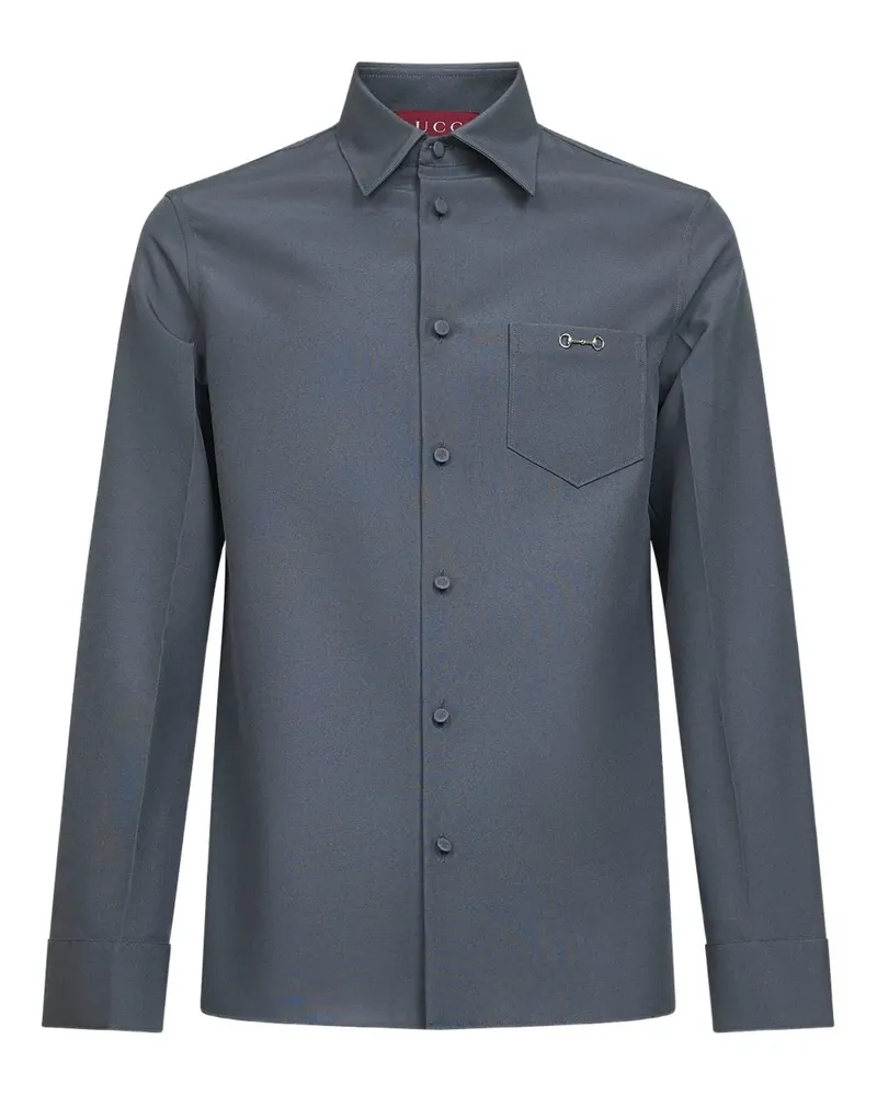 Gucci Hemd mit Horsebit-Detail - Grau Grau
