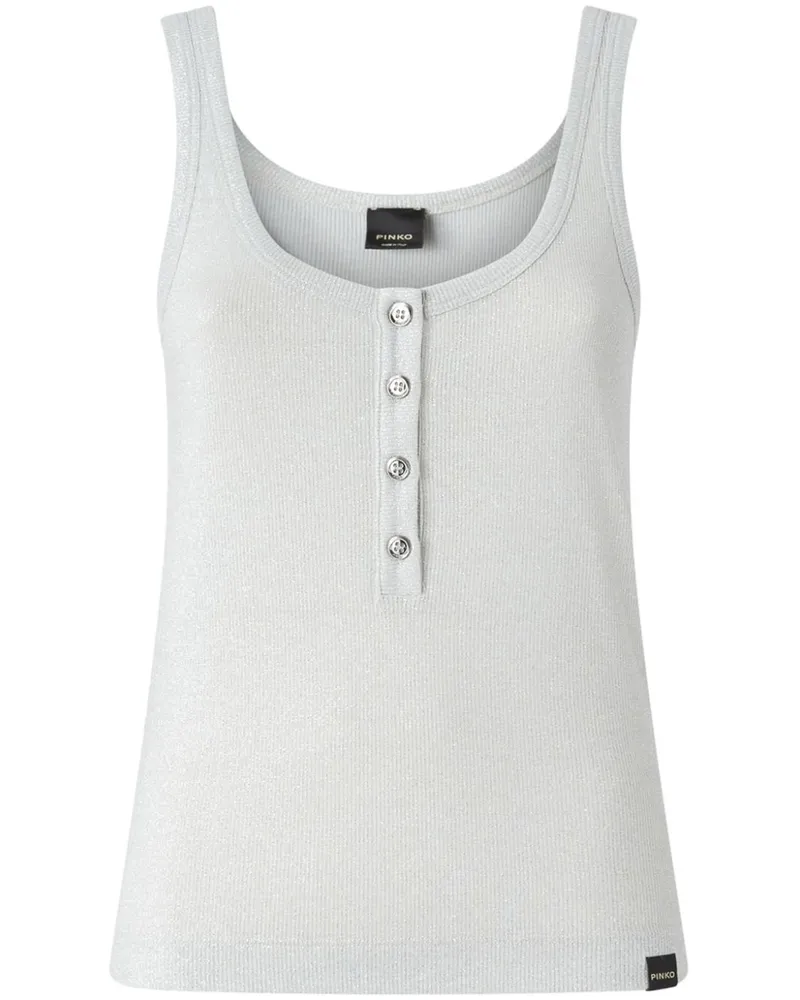 Pinko Tanktop im Metallic-Look - Grau Grau