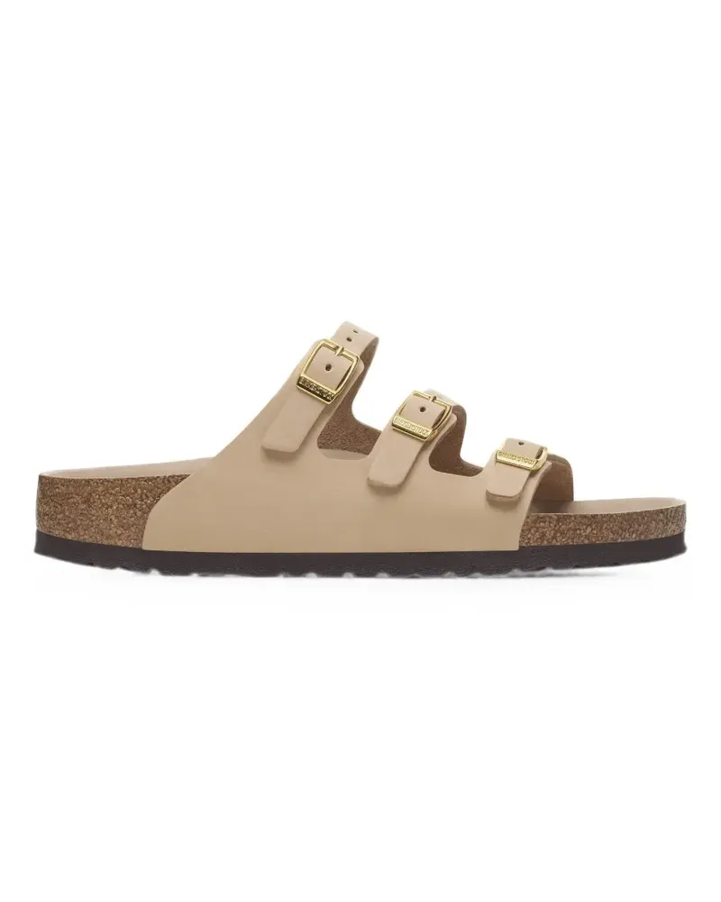 Birkenstock Florida nubuck leather sandals - Nude Nude