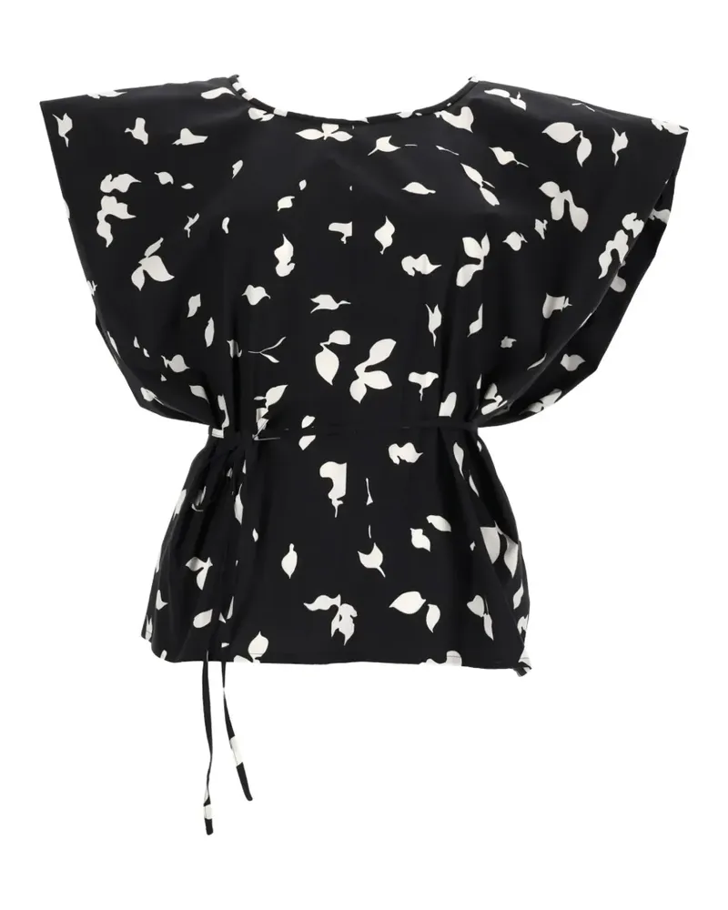 ALYSI Bluse mit Print - Schwarz Schwarz