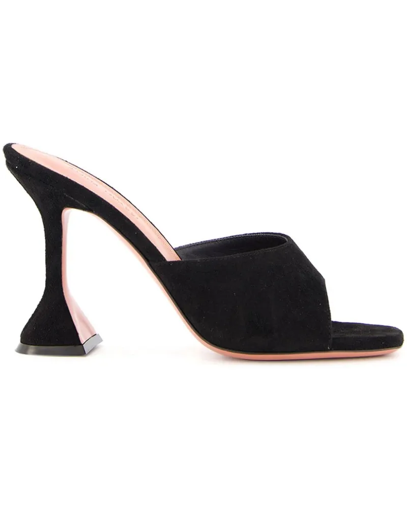 Amina Muaddi Lupita Mules 95mm - Schwarz Schwarz