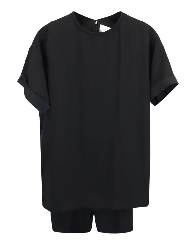 Victoria Beckham short-sleeve playsuit - Schwarz Schwarz