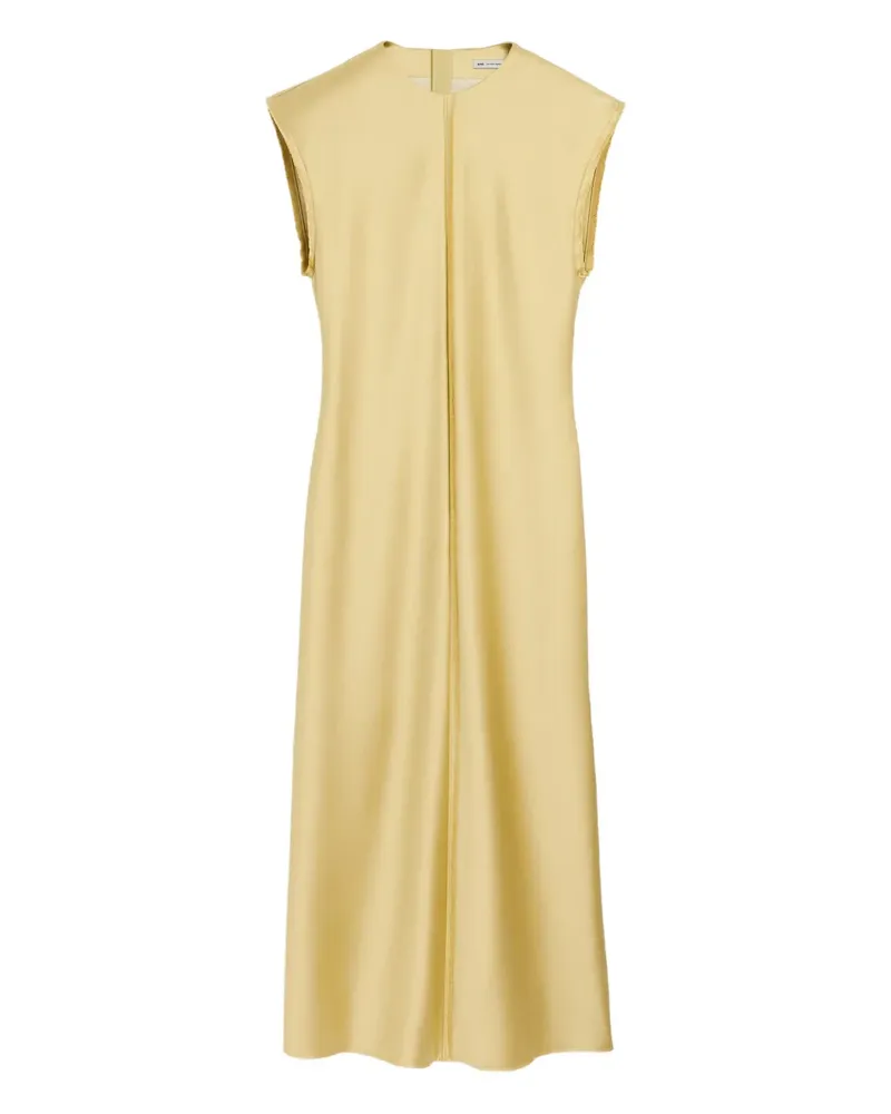 AMI Paris Ärmelloses Kleid mit ausgefransten Kanten - Grün Grün