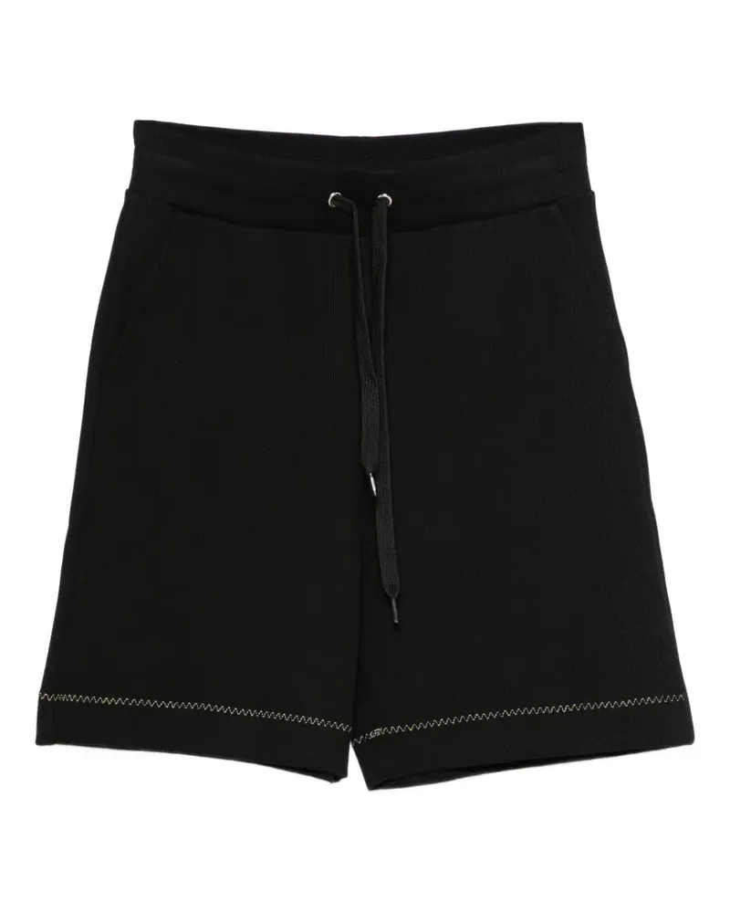 Moschino logo-embroidery track shorts - Schwarz Schwarz