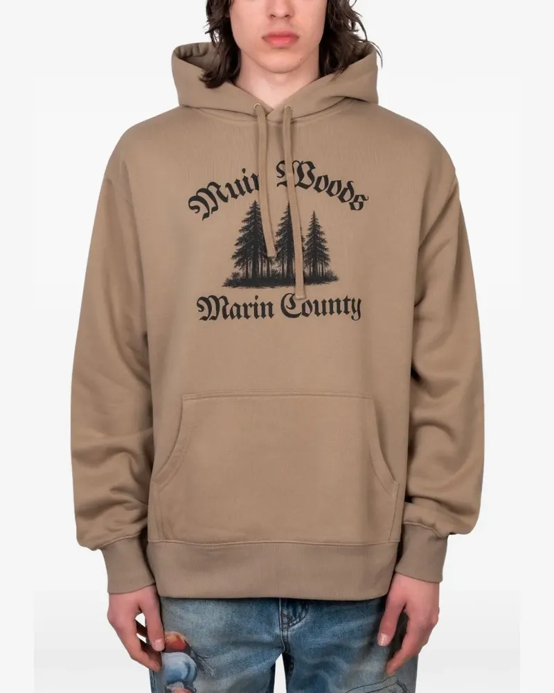 Afield Out Hoodie mit grafischem Print - Braun Braun