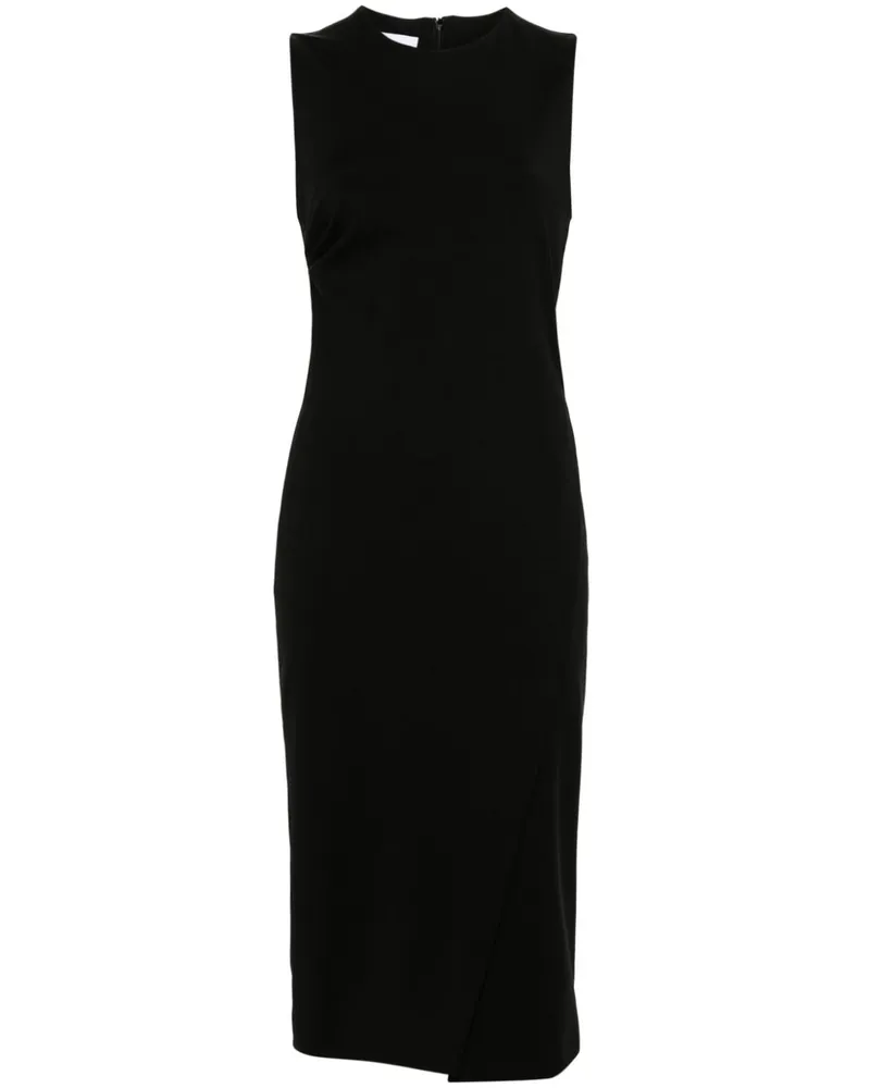 Moschino Drapiertes Midikleid - Schwarz Schwarz