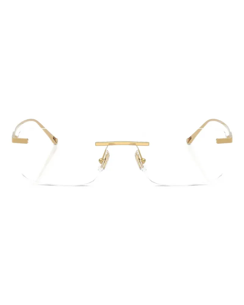 Coach rimless rectangle-frame glasses - Gold Gold