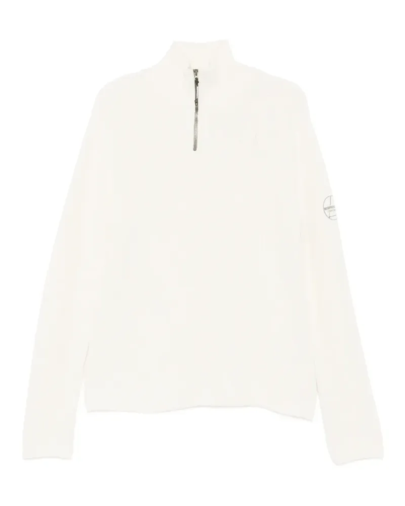 Murphy & Nye Gerippter Fender Pullover mit kurzem Reißverschluss - Nude Nude
