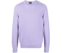 Kaschmirpullover mit rundem Ausschnitt - Violett