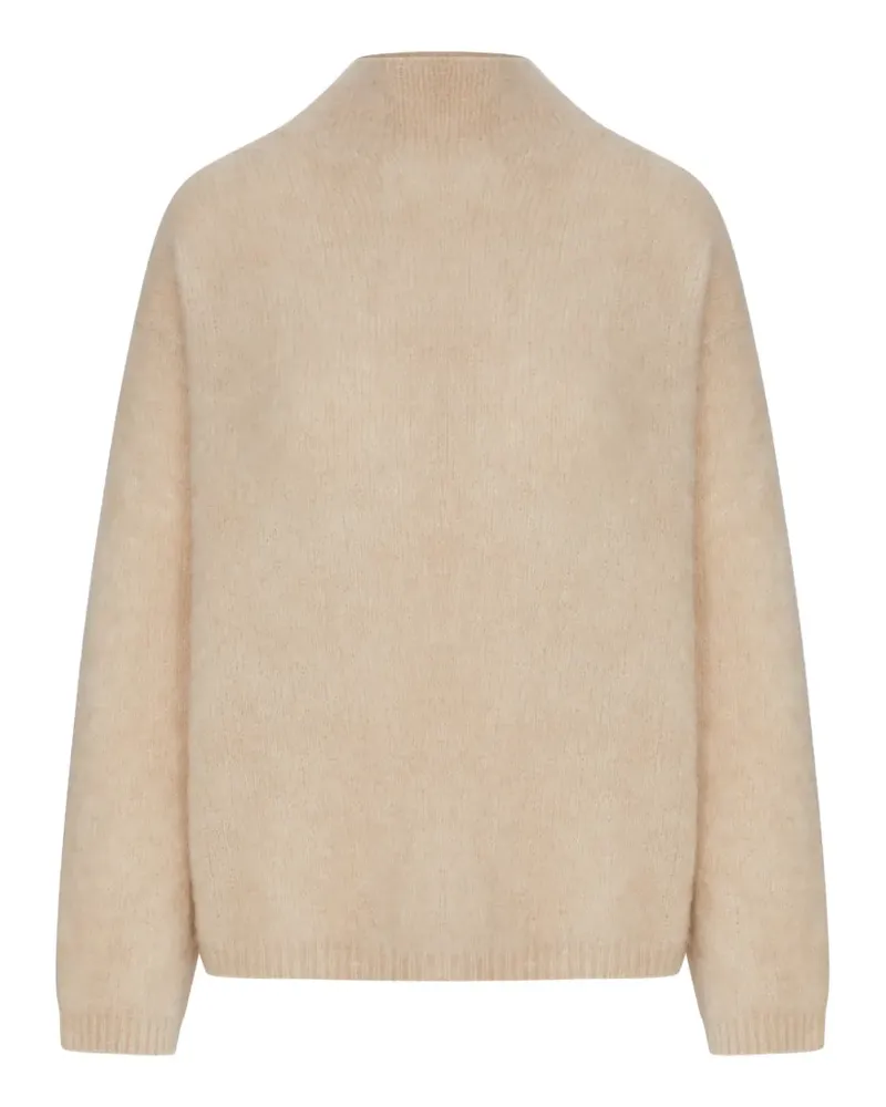 forte_forte Pullover mit Stehkragen - Nude Nude