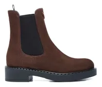 Chelsea-Boots mit Logo-Schild - Braun
