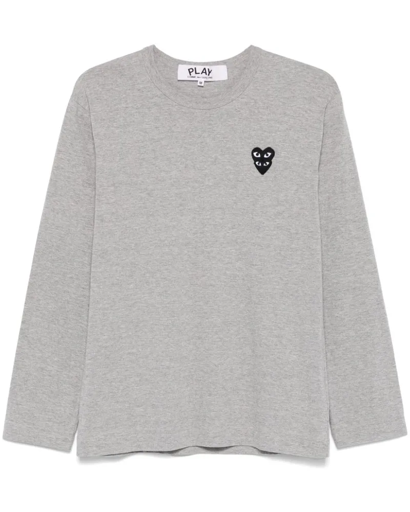 Comme des Garçons T-Shirt mit Logo-Applikation - Grau Grau