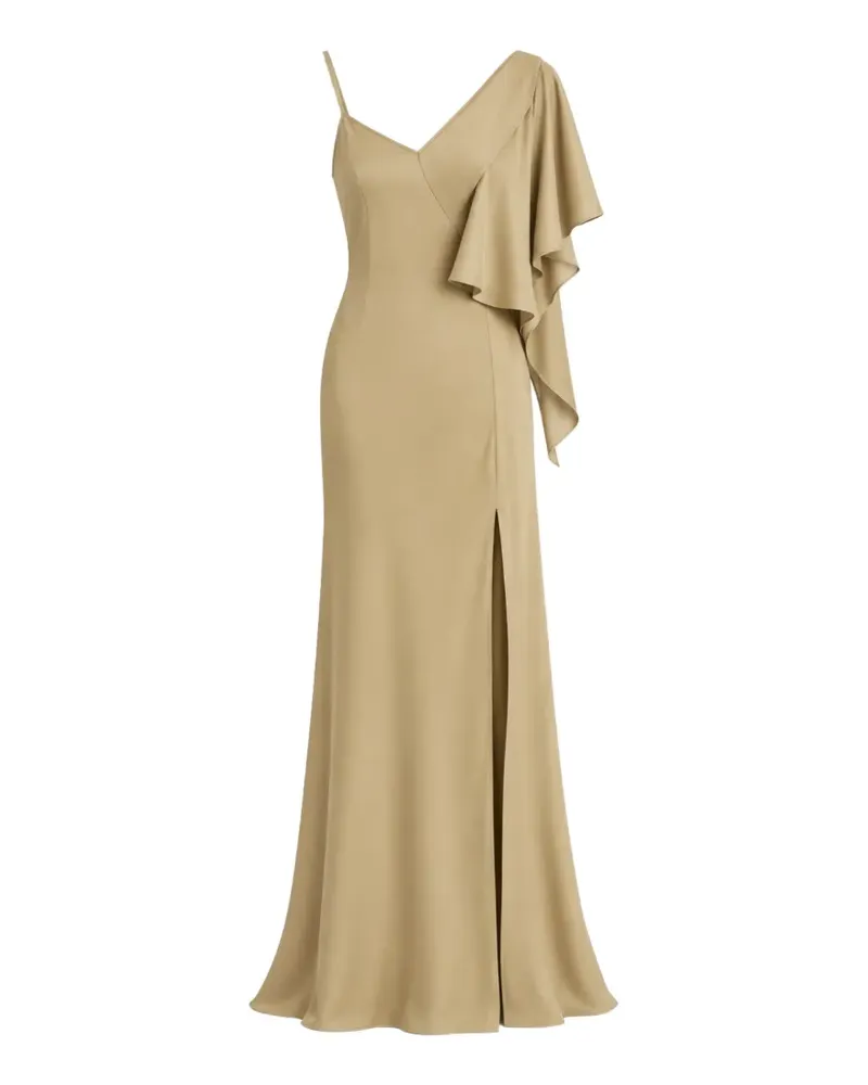 Irina Schrotter Danielle ruffled asymmetric maxi dress - Nude Nude