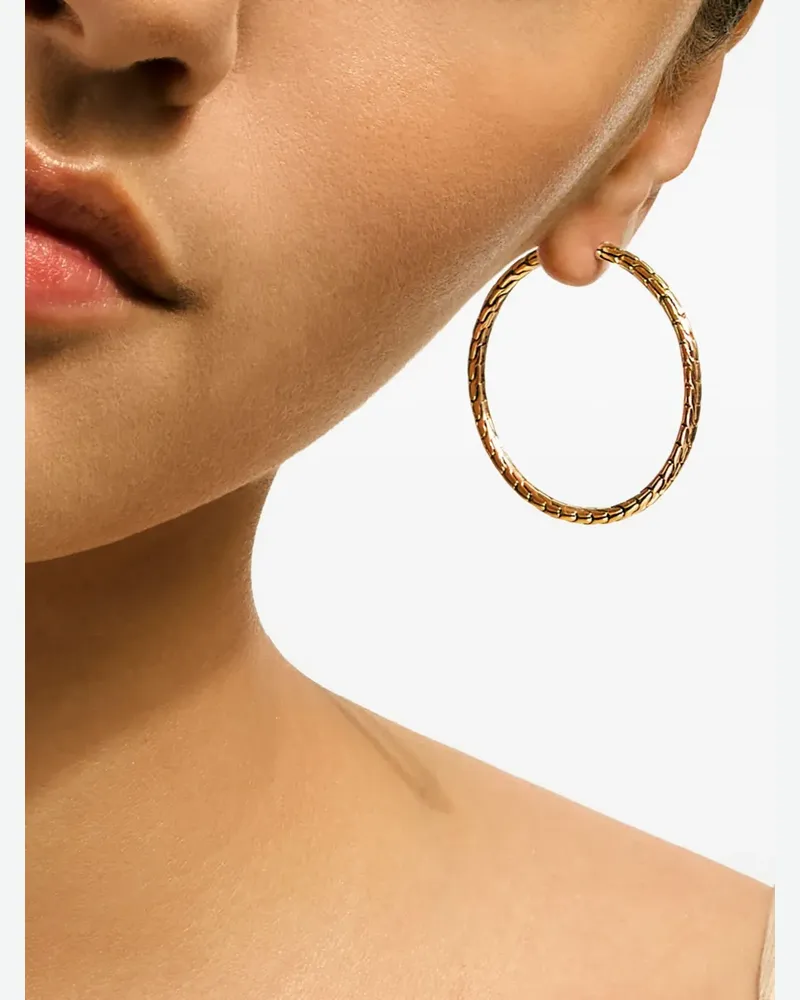 John Hardy 14K yellow gold JH Essential Flex hoop earrings Gold