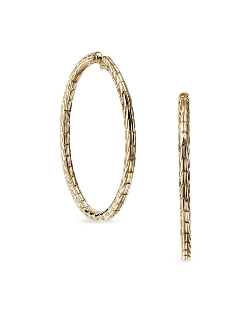 John Hardy 14kt JH Essential Flex Gelbgoldcreolen Gold