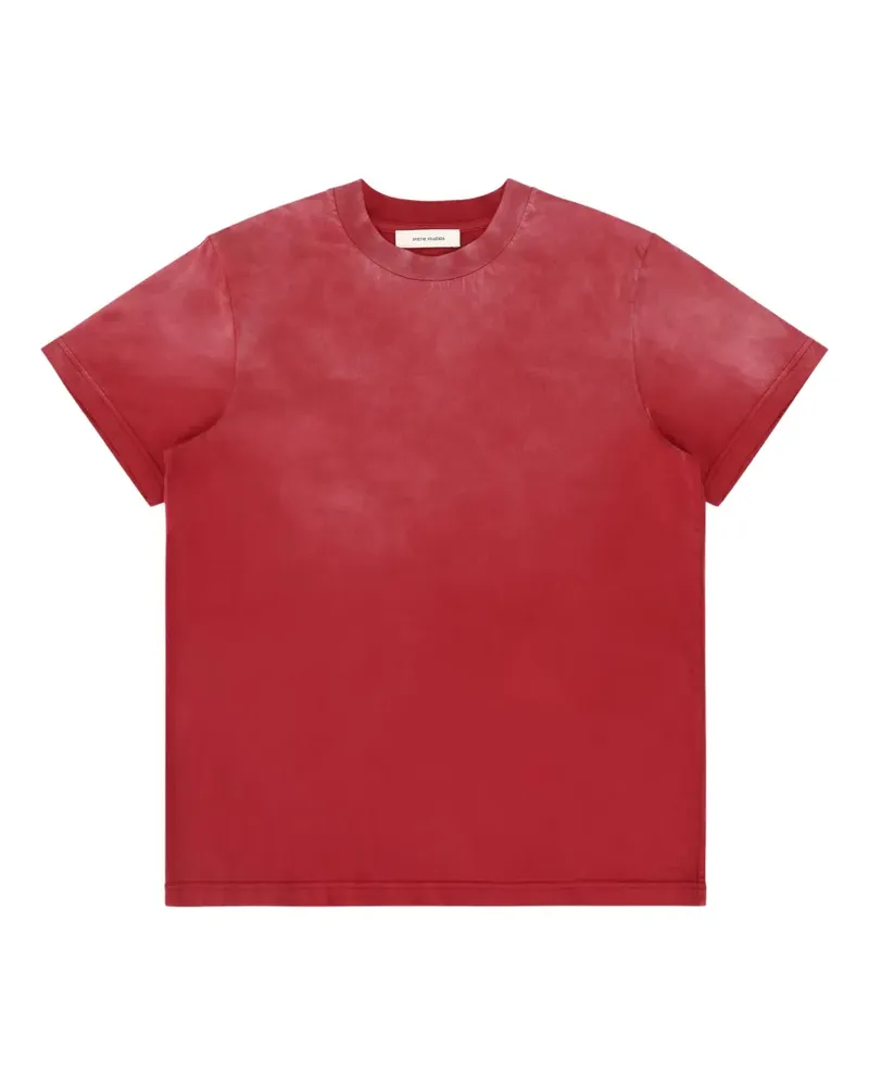 Entire Studios T-Shirt mit ausgewaschenem Effekt - Rot Rot