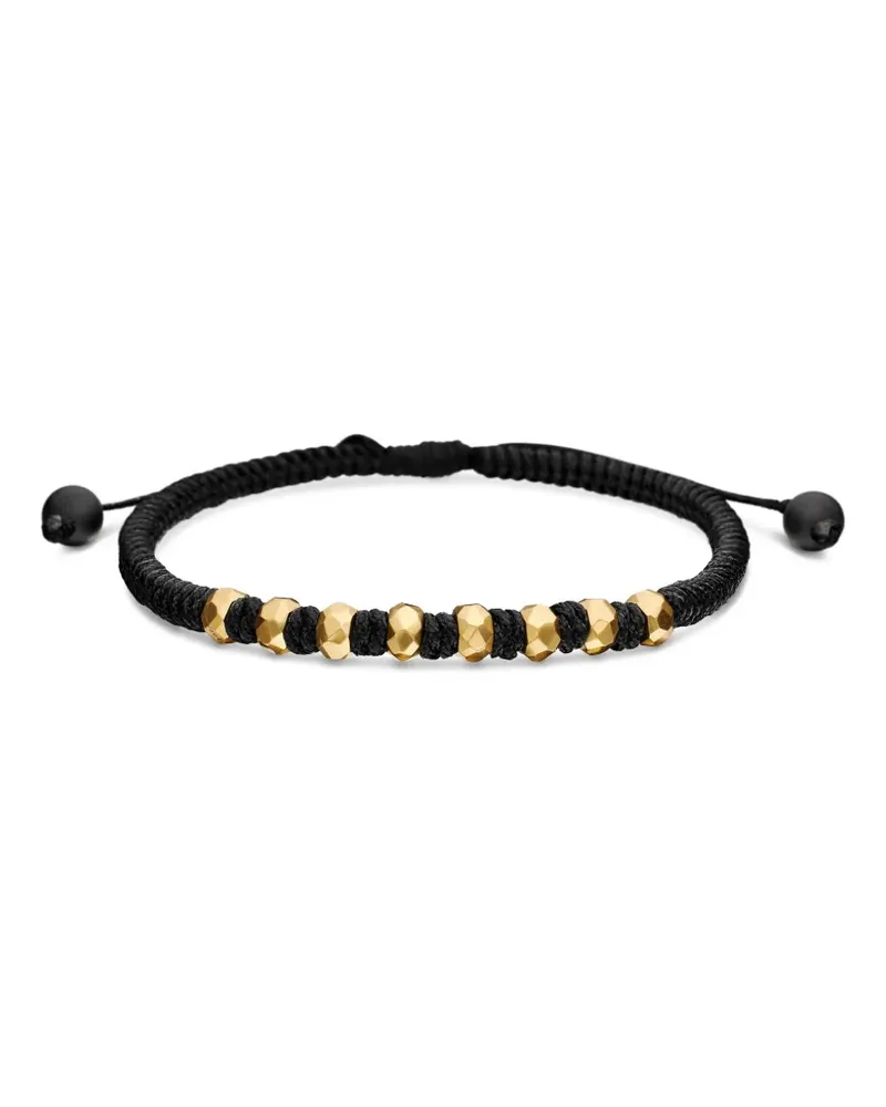 David Yurman 18kt Fortune Woven Gelbgoldarmband 5,5mm - Schwarz Schwarz